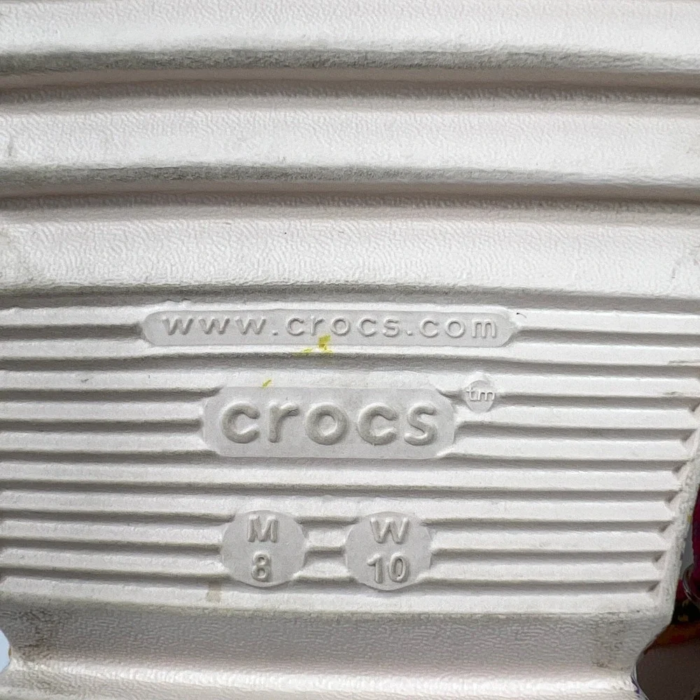 Crocs Hiker Xscape Festival Sandals W10/M8 White Pink Platform Chunky Gorpcore